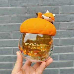 Autumn Starbucks fox cup with glitter - JAPAN